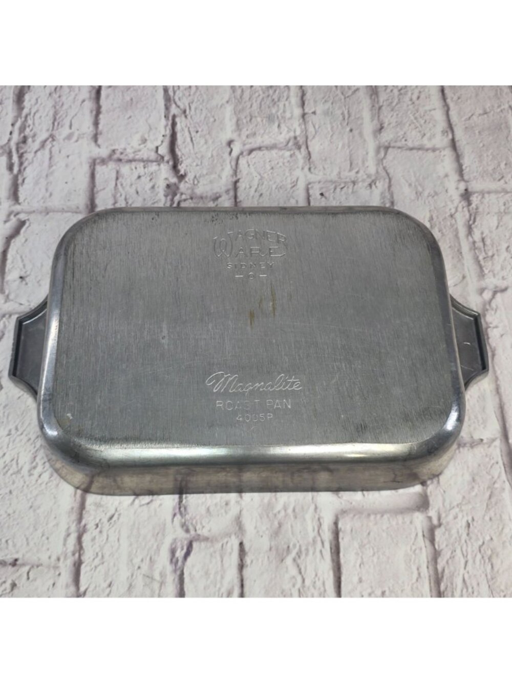 Vintage Magnalite Wagner Ware Sidney -0- 4005P Roast Pan NO LID Hard To Find - Picture 3 of 10